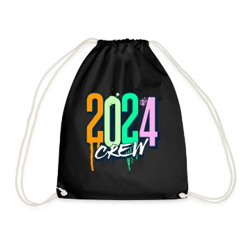 2024 Crew Team - Drawstring Bag - black - Front