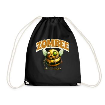 Zombie Bee Zombee - Drawstring Bag - black - Front