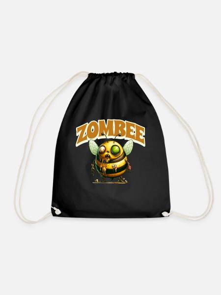 Zombie Biene Zombee - Turnbeutel - Schwarz