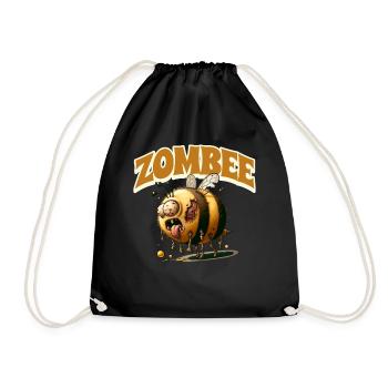 Zombie Bee Zombee - Drawstring Bag - black - Front