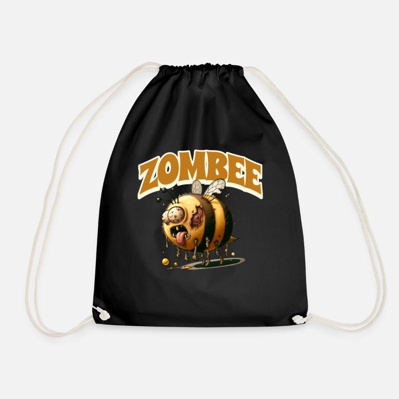 Zombie Biene Zombee - Turnbeutel - Schwarz