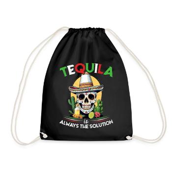 Lustiger Tequila Spruch Cinco De Mayo Design - Turnbeutel - Schwarz - Vorne