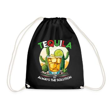 Funny Tequila Design Cinco De Mayo Iconic - Drawstring Bag - black - Front