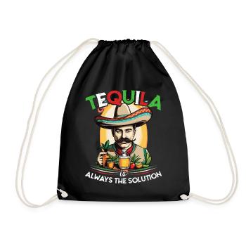 Funny Tequila Saying Cinco de Mayo Mexico - Drawstring Bag - black - Front