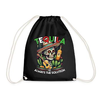 Lustiger Tequila Spruch Cinco De Mayo Design - Turnbeutel - Schwarz - Vorne