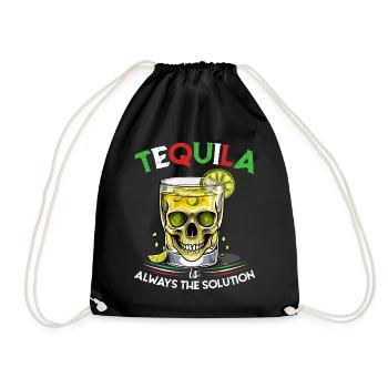 Lustiger Tequila Spruch Cinco De Mayo Mexiko - Turnbeutel - Schwarz - Vorne