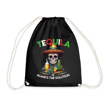 Funny Tequila Saying Cinco De Mayo Mexico - Drawstring Bag - black - Front