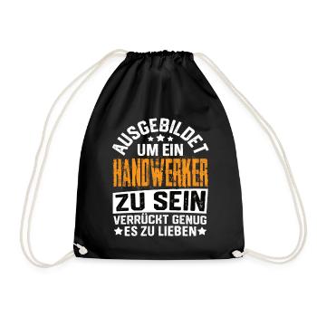 Handwerker Handwerk Handwerker Lustig Meister - Turnbeutel - Schwarz - Vorne