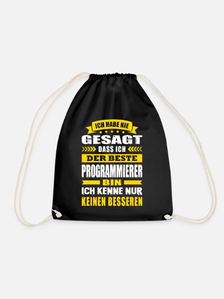 Ich Habe Nie Gesagt Der Beste Programmierer - Turnbeutel - Schwarz