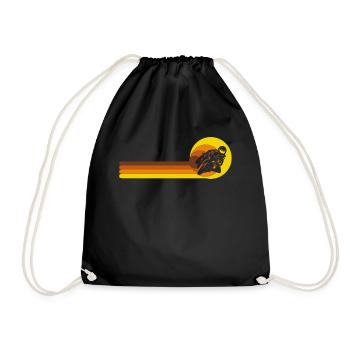Moto Moto Cyclomoteur Vintage Années 70 Années 80 - Sac de sport léger - noir - Devant