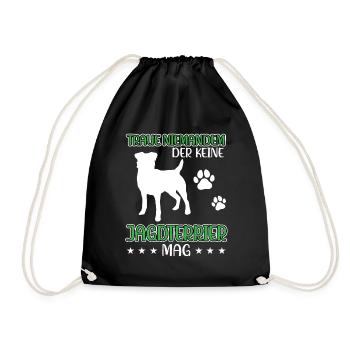 Hunting terriers do not trust German hunting dog - Drawstring Bag - black - Front