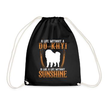 Life without Do Khyi Tibetan Mastiff Tibetan Mastiff - Drawstring Bag - black - Front
