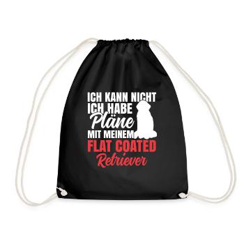 Plans avec mon Flat Coated Retriever - Sac de sport léger - noir - Devant