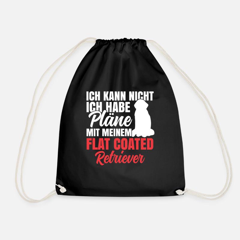 Pläne mit meinem Flat Coated Retriever - Turnbeutel - Schwarz