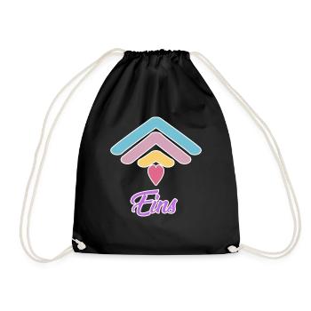 1. Geburtstag Regenbogen Baby Motiv - Turnbeutel - Schwarz - Vorne
