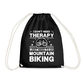 I don't need therapy. I just need to go mountain - Drawstring Bag - black - Front