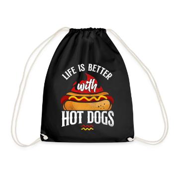 La vie adulte du hot-dog est meilleure avec - Sac de sport léger - noir - Devant