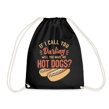 Hot-dog adulte si je t’appelle - Sac de sport léger - noir - Devant