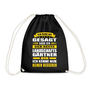 Der Beste Landschaftsgärtner Azubi Geselle Meister - Turnbeutel - Schwarz - Vorne