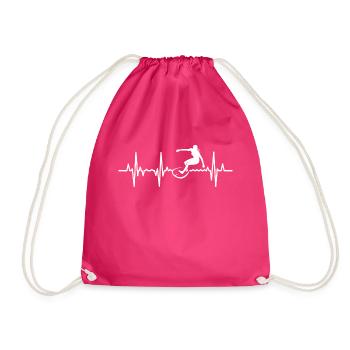 Battement de cœur du surfeur - Sac de sport léger - fuchsia - Devant