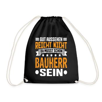 Builder Builder House builder Home Topping-out ceremony - Drawstring Bag - black - Front