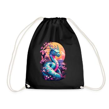 Dragon Anime Fan Dragon Japonais Vintage - Sac de sport léger - noir - Devant