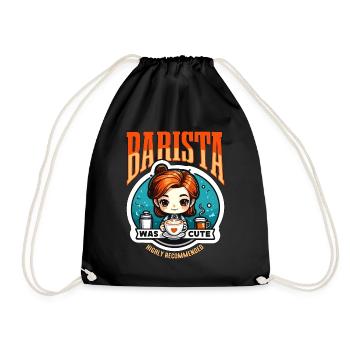 Barista Was Cute Highly Recommend Coffee Maker - Drawstring Bag - black - Front