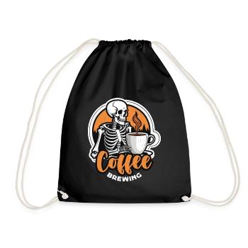 Barista Coffee Brewing Latte Artist Coffee Lover - Drawstring Bag - black - Front