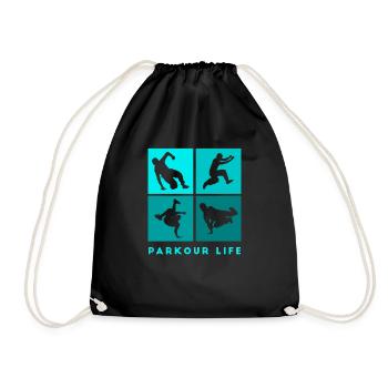 Parkour-Life Freerunning Freerunner - Drawstring Bag - black - Front