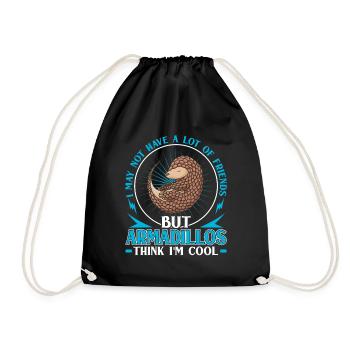 Armadillos Find Me Cool Armadillo Armadillo Armadillo - Drawstring Bag - black - Front