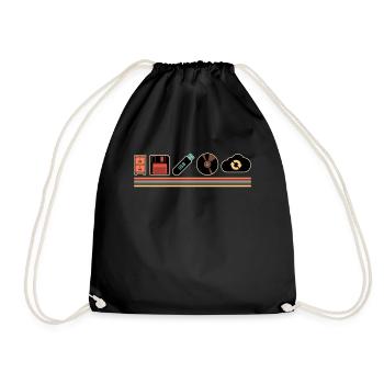 IT Geek, Accessoires PC Évolution des périphériques de stockage - Sac de sport léger - noir - Devant