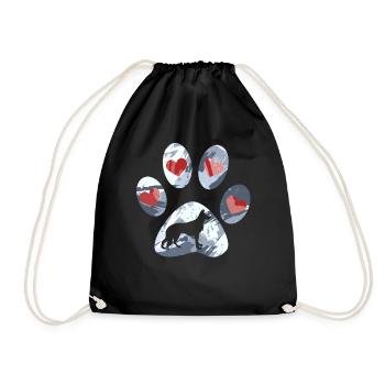 Dog, Best Friend Dog Owner Man, Woman Dogs - Drawstring Bag - black - Front