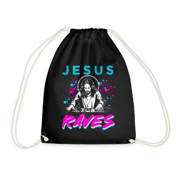 Rave, Techno, House, Party, EDM, Festival, Goa, Electro - Sac de sport léger - noir - Devant