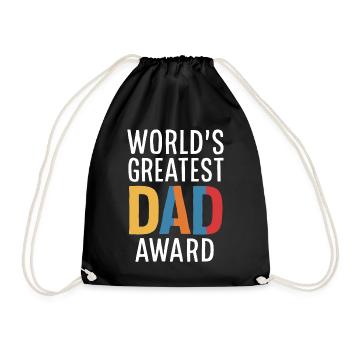 World's Greatest Dad Award - Turnbeutel - Schwarz - Vorne