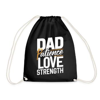 Strengthen Love Patience - Honor Your Father - Drawstring Bag - black - Front