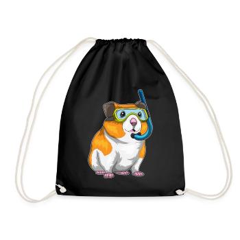 Plongée avec tuba pour hamster - Sac de sport léger - noir - Devant