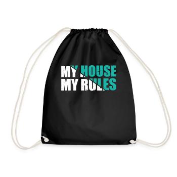 Landscaping - My house my rules - Gardener Landsca - Turnbeutel - Schwarz - Vorne