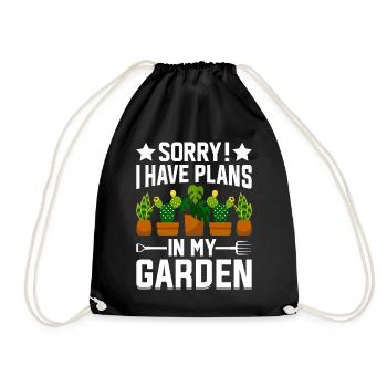 Désolé, j’ai des projets dans mon jardin - Jardinage Hobby - Sac de sport léger - noir - Devant