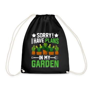 Désolé, j’ai des projets dans mon jardin - Gardener Hobby G - Sac de sport léger - noir - Devant