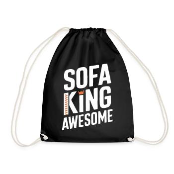 Sofa King Awesome Graphics - Drawstring Bag - black - Front