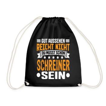 Schreiner Schreinermeister Schreinerei Schreiner - Turnbeutel - Schwarz - Vorne