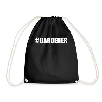 Hobby Gardener Landscaping Landscaper - #Gardener - Drawstring Bag - black - Front