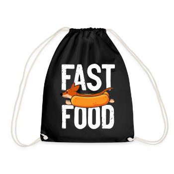 Hot Dog Adult Pun Wiener Fast Food - Turnbeutel - Schwarz - Vorne