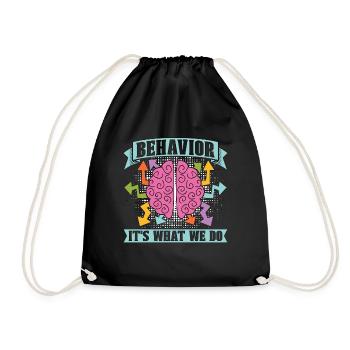 School Psych Behavior It's What We Do Counseling - Drawstring Bag - black - Front