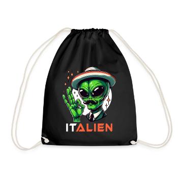 Italy Souvenir Italian Funny Gift - Drawstring Bag - black - Front