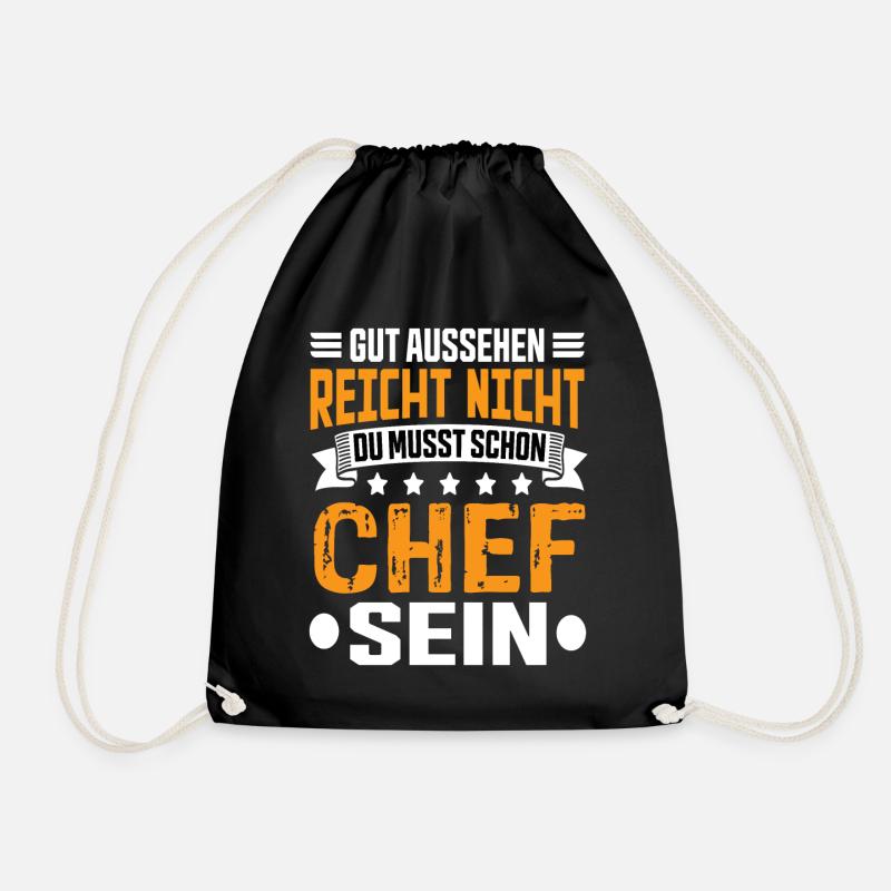 Chef Arbeit Chef Spruch Bester Chef Sprüche - Turnbeutel - Schwarz