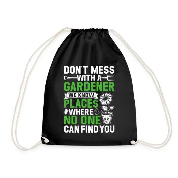 Ne plaisantez pas avec un jardinier - Jardinier amateur drôle - Sac de sport léger - noir - Devant