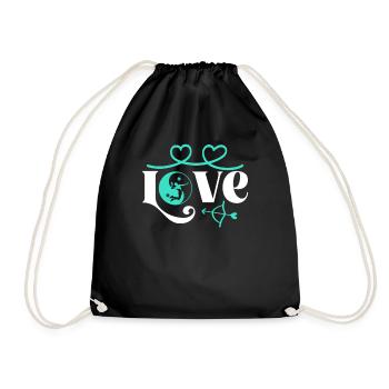 Volleyball Love Ballon de volley-ball Joueur de volley-ball - Sac de sport léger - noir - Devant