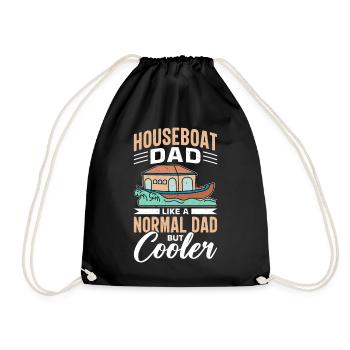 Funny Houseboat Saying - Drawstring Bag - black - Front