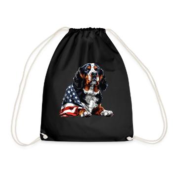 Bouvier bernois 4 juillet Drapeau américain - Sac de sport léger - noir - Devant